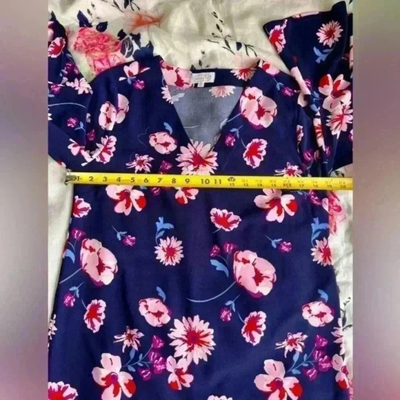 Mudpie Mila Pink and Navy Floral Print Sheath Dress Women’s Size Small - Picture 5 of 9